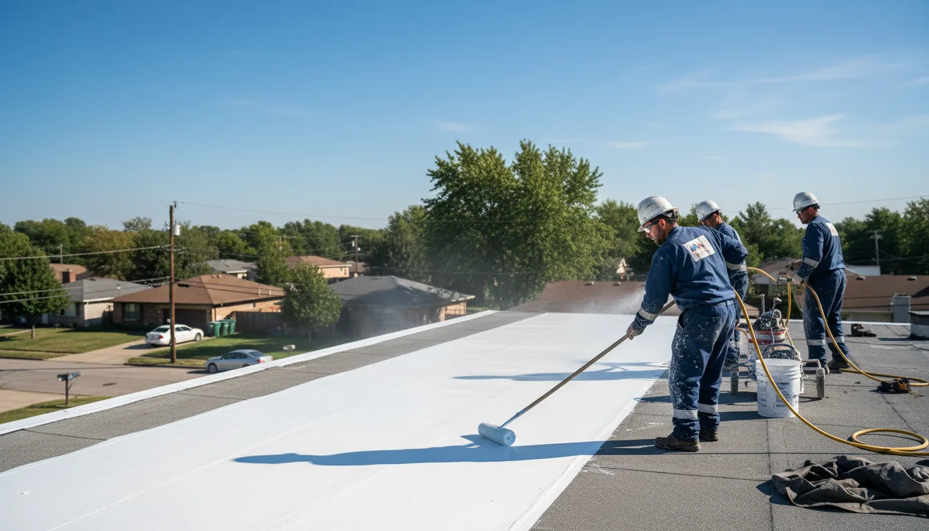 Commercial roof coating in Como, MS near me